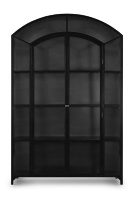 Belmont Arched Wide Metal Glass Door Cabinet