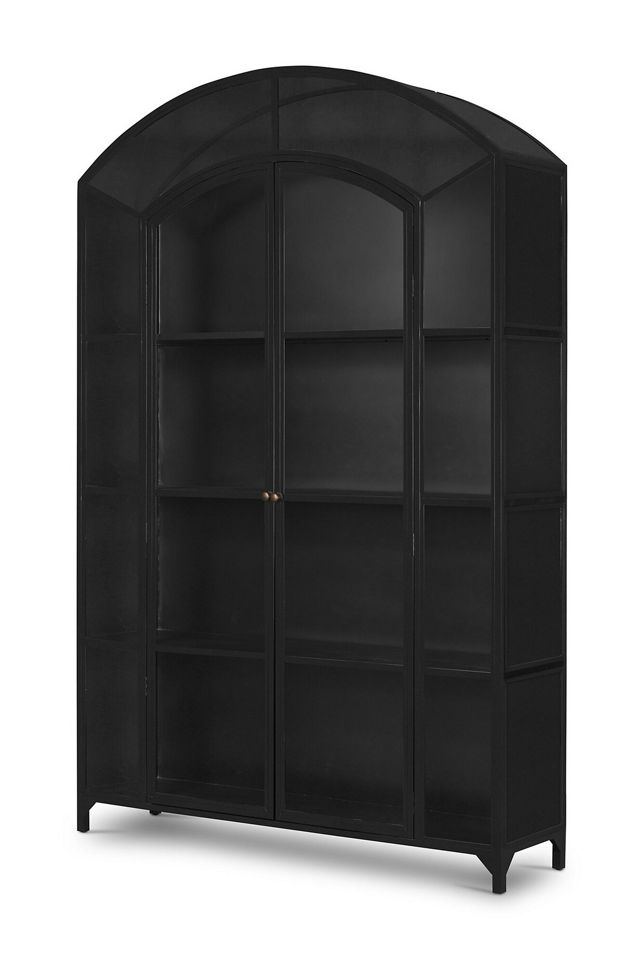Belmont Arched Wide Metal Glass Door Cabinet #1