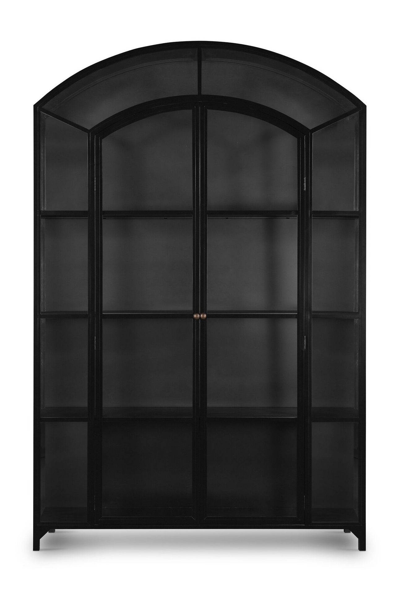 Belmont Arched Wide Metal Glass Door Cabinet