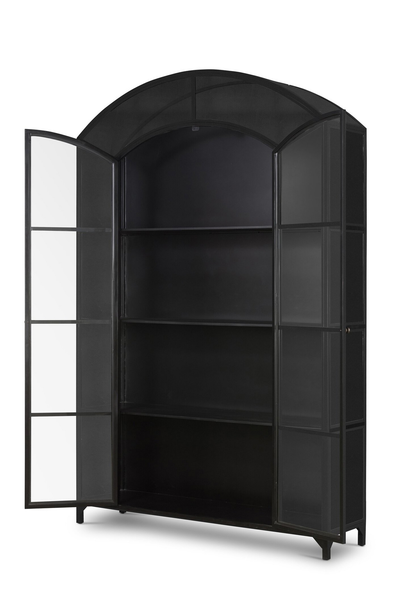 Belmont Arched Wide Metal Glass Door Cabinet