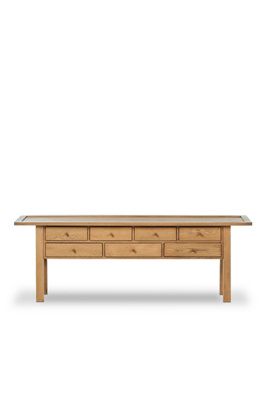 Anthropologie Millbrook Heritage Oak Seven-drawer Console Table