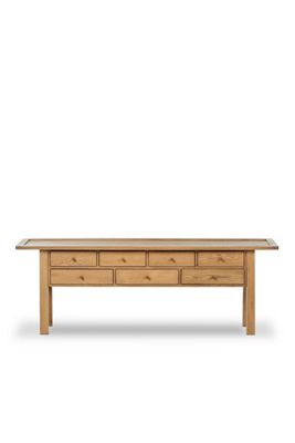 Millbrook Heritage Oak Seven-Drawer Console Table