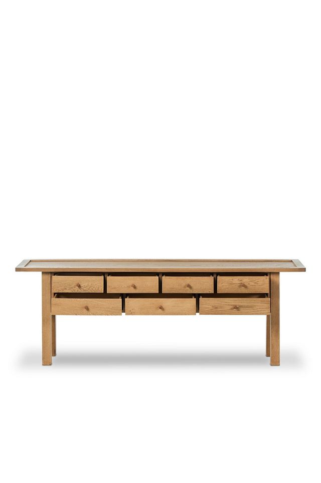Millbrook Heritage Oak Seven-Drawer Console Table #2