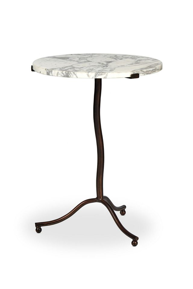 Sophie Round Marble Iron Base End Table #1