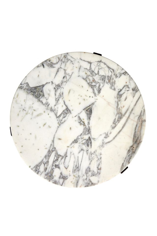 Sophie Round Marble Iron Base End Table #2
