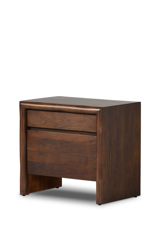 Nigel Rustic Solid Acacia Wood Nightstand #1