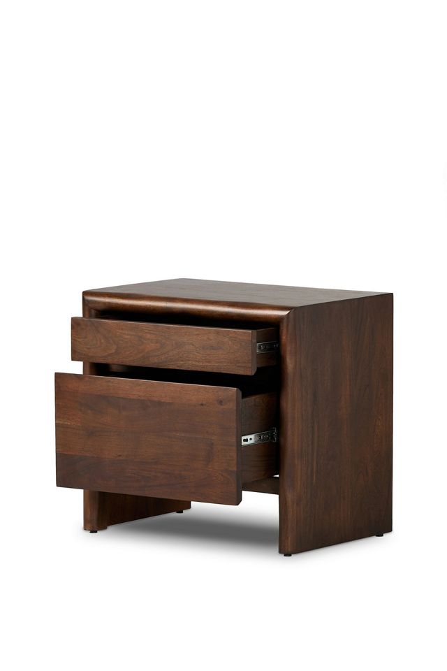 Nigel Rustic Solid Acacia Wood Nightstand #2