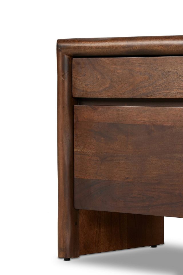 Nigel Rustic Solid Acacia Wood Nightstand #4