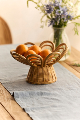 Terrain Rattan Fluted Bowl