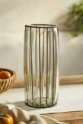 Terrain Iron Caged Glass Hurricane