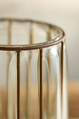 Terrain Iron Caged Glass Hurricane - Thumbnail 3