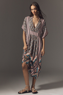 Conditions Apply Striped Kaftan In Pink