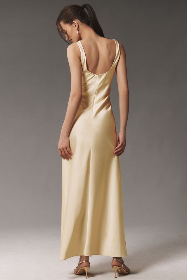 BHLDN Camille Scoop-Neck High-Shine Satin Maxi Dress #2