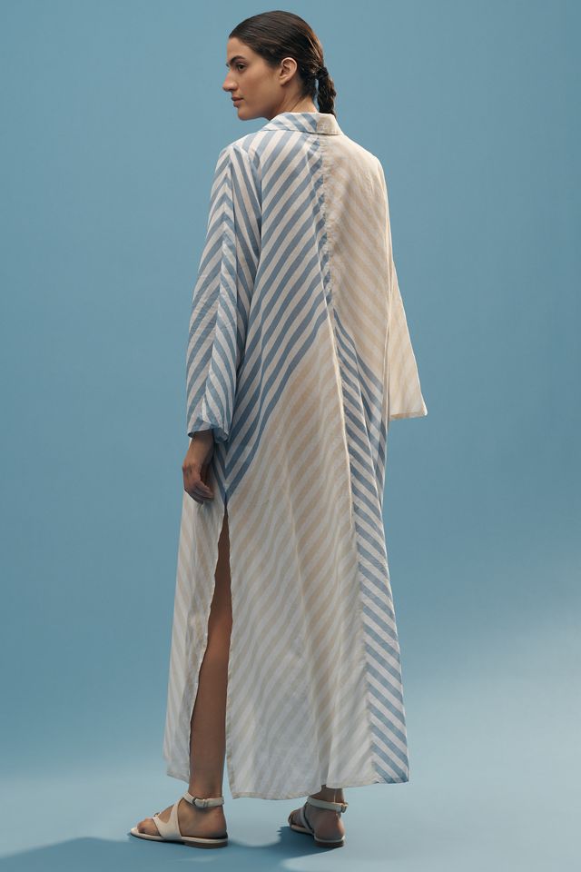 Ollari Striped Cotton Kaftan #1