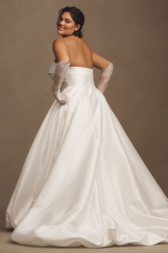 Jenny by Jenny Yoo Georgie Strapless Sweetheart Basque-Waist Bubble-Hem Wedding Gown #7