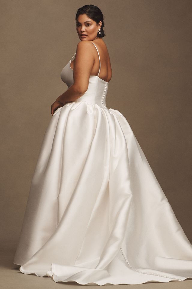 Jenny by Jenny Yoo Shay Mikado Basque-Waist Ball-Skirt Wedding Gown #4