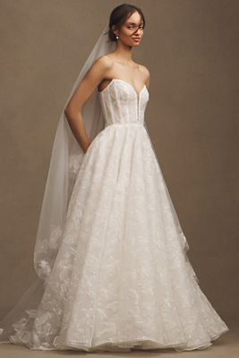 Jenny Yoo Jenny By  Emerson Embroidered Tulle Off-the-shoulder Wedding Gown In White