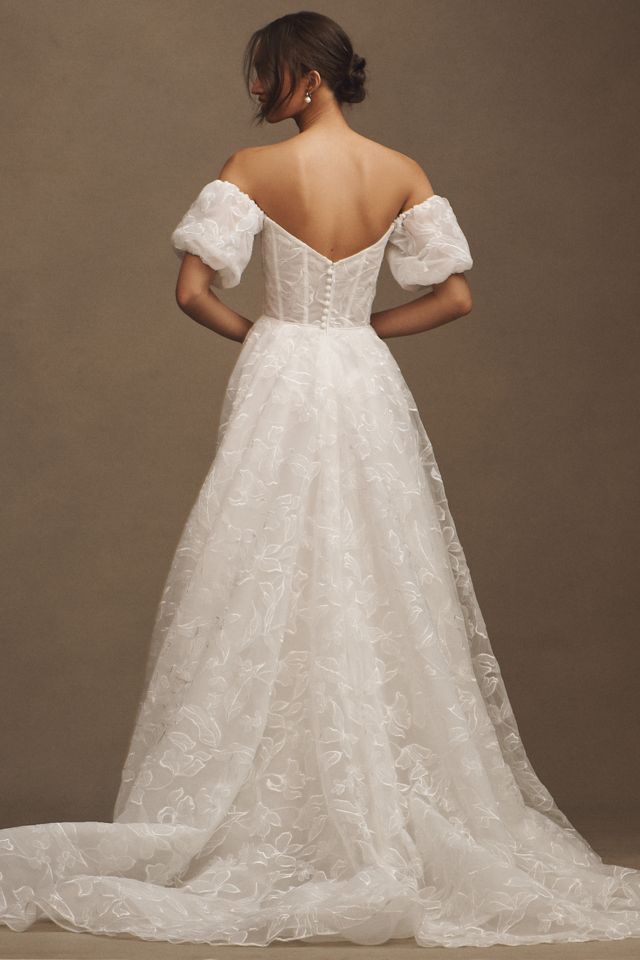 Jenny by Jenny Yoo Emerson Embroidered Tulle Off-The-Shoulder Wedding Gown #2