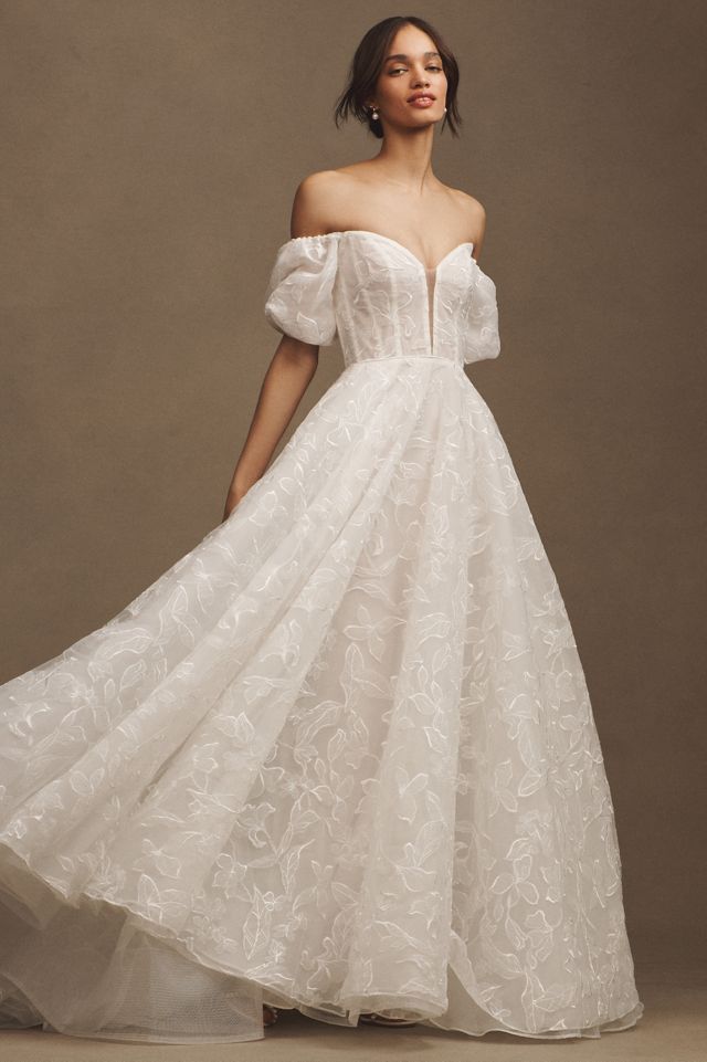 Jenny by Jenny Yoo Emerson Embroidered Tulle Off-The-Shoulder Wedding Gown #3