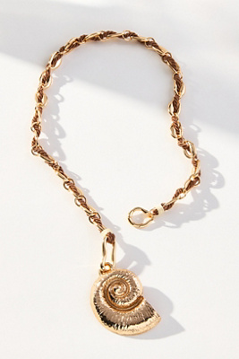 By Anthropologie Shell Charm Chain Necklace In Gold