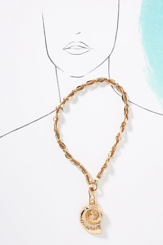 Shell Charm Chain Necklace #4