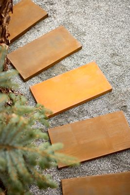 Weathering Steel Stepping Stone