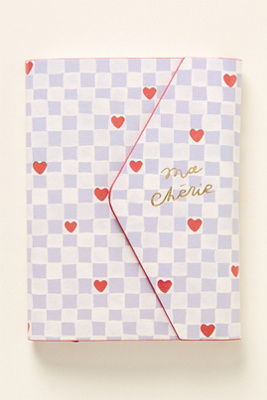 Anthropologie Lovely Check Envelope Journal & Pen Set