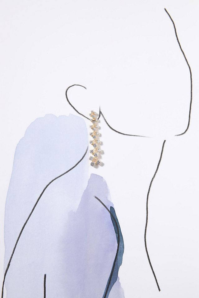 NADRI Halle Graduated Crystal Drop Earrings #1