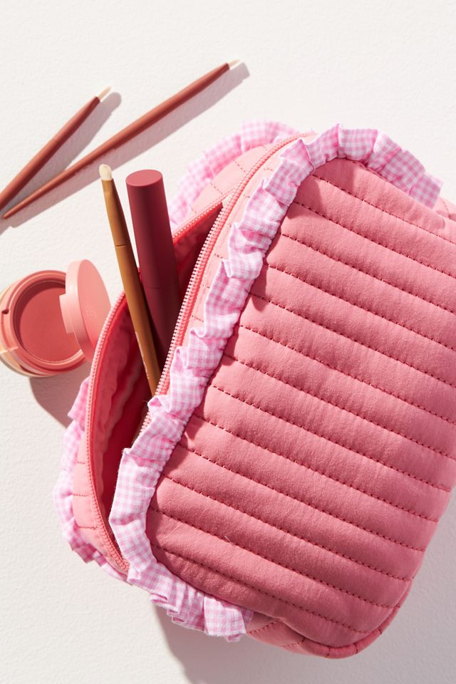 Ruffle Quilted Cosmetic Bag #1