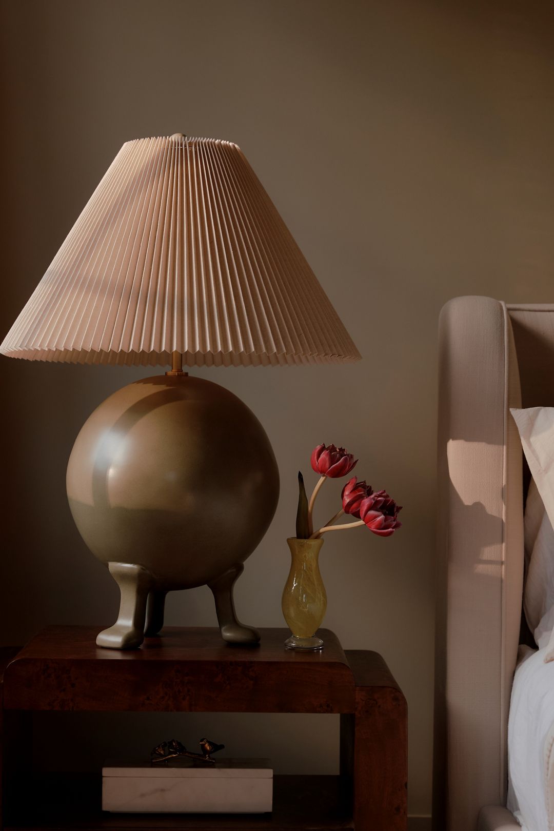 Anthropologie Xian Ceramic Table Lamp - Grey, One Size