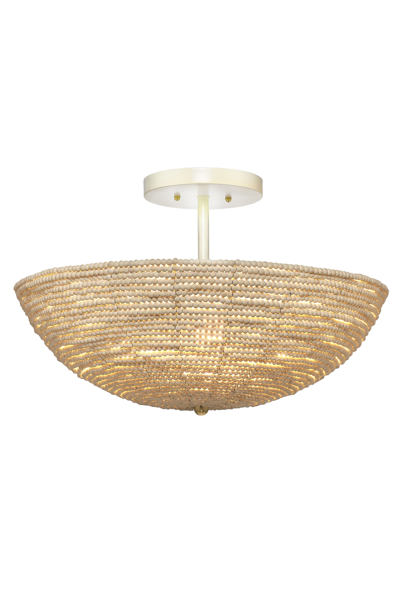 Tsunami Wood Beaded Semi Flush Mount