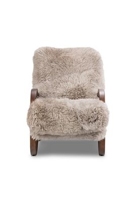 Tobin Upholstered Wool Fur Accent Chair