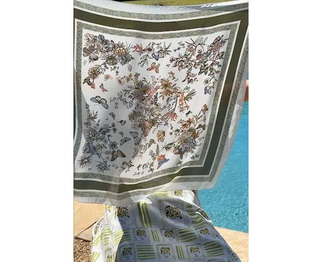 Wallpaper Floral Hair Scarves, Set of 2 | Anthropologie display picture 1