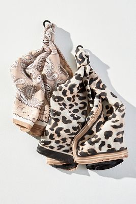 By Anthropologie Printed Hair Scarf In Gray