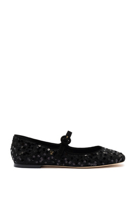 Larroude Blair Sequin Mary Jane Ballerina Flats In Multicolor