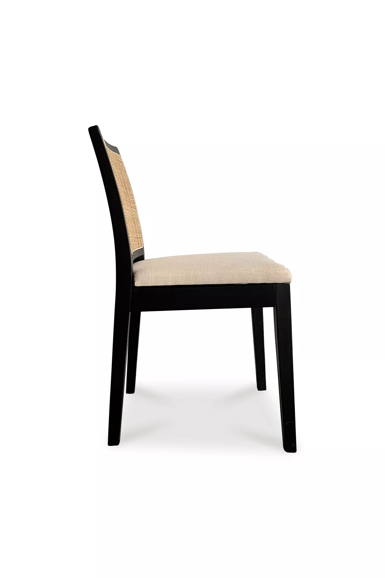 Side profile of dining chair