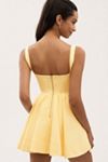 Bardot Larson Sleeveless Square-Neck Corset Basque-Waist Mini Dress