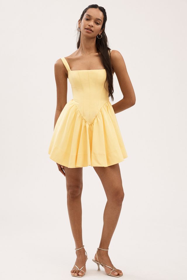 Bardot Larson Sleeveless Square-Neck Corset Basque-Waist Mini Dress #2