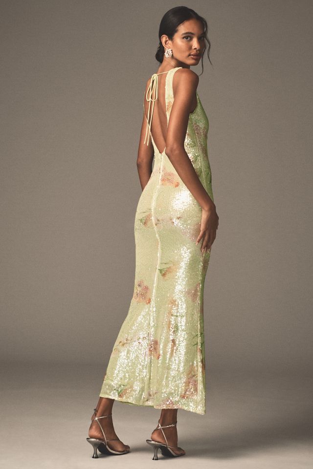 Bardot Eloda Sequin Scoop-Neck Midi Dress