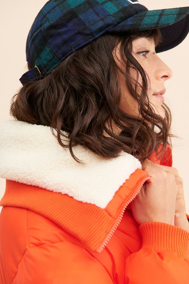 Maeve Sherpa Collar Cropped Puffer Jacket #2