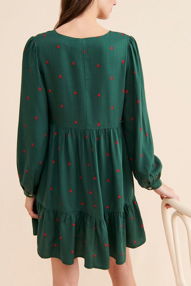 Louche Polly Tiered Mini Dress | Anthropologie