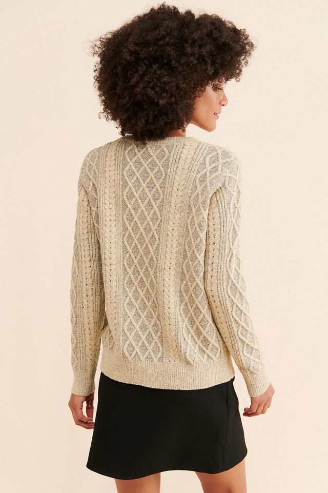 Current Air Chunky Cable Knit Sweater #1