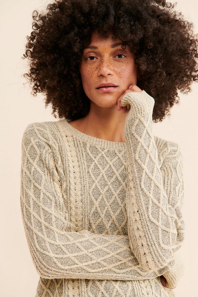 Current Air Chunky Cable Knit Sweater #2