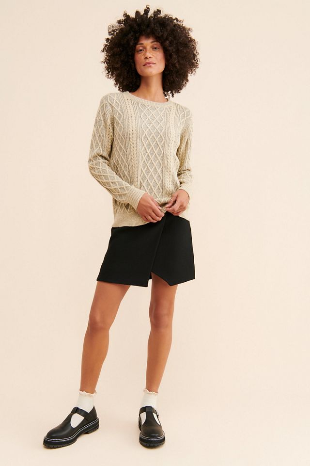 Current Air Chunky Cable Knit Sweater #3