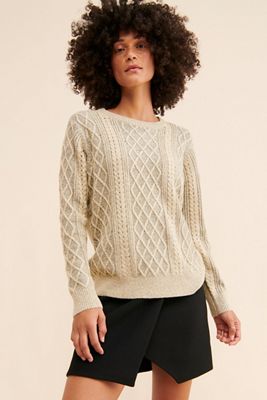 Current Air Chunky Cable Knit Sweater