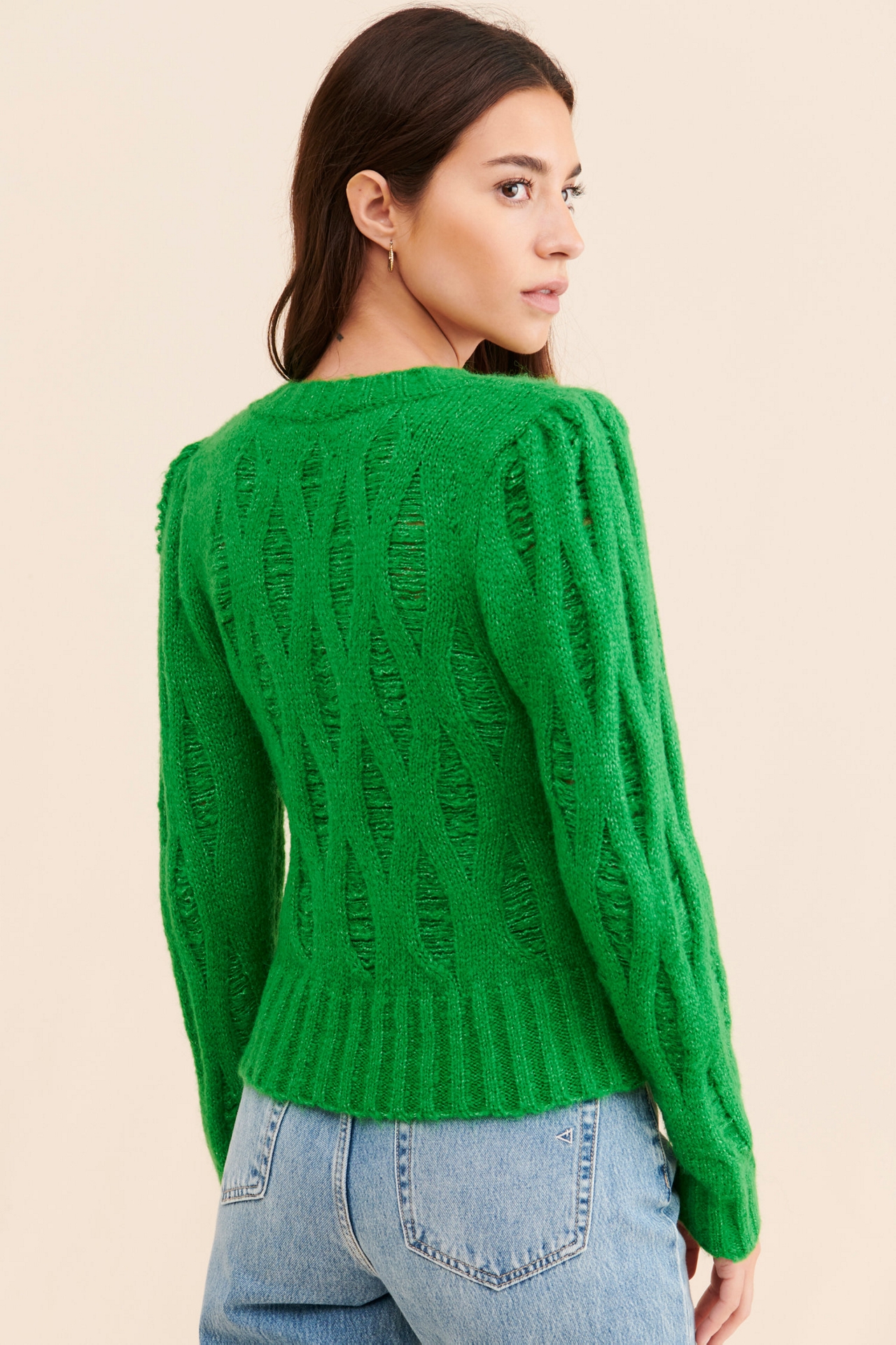 ASTR the Label Distressed V-Neck Sweater