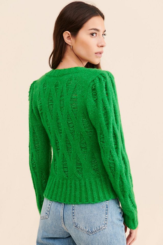 ASTR the Label Distressed V-Neck Sweater #1