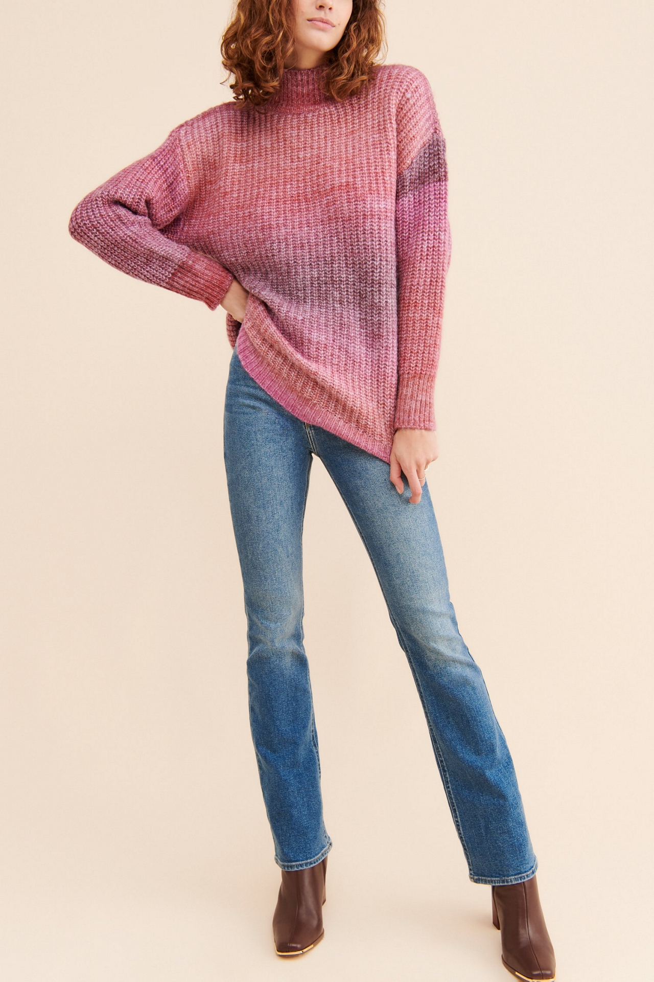 RD Style Ombre Turtleneck Sweater