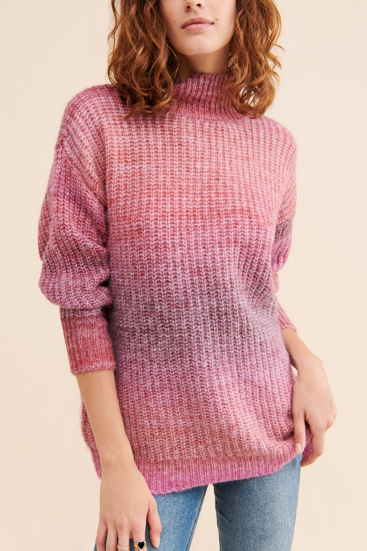 RD Style Ombre Turtleneck Sweater