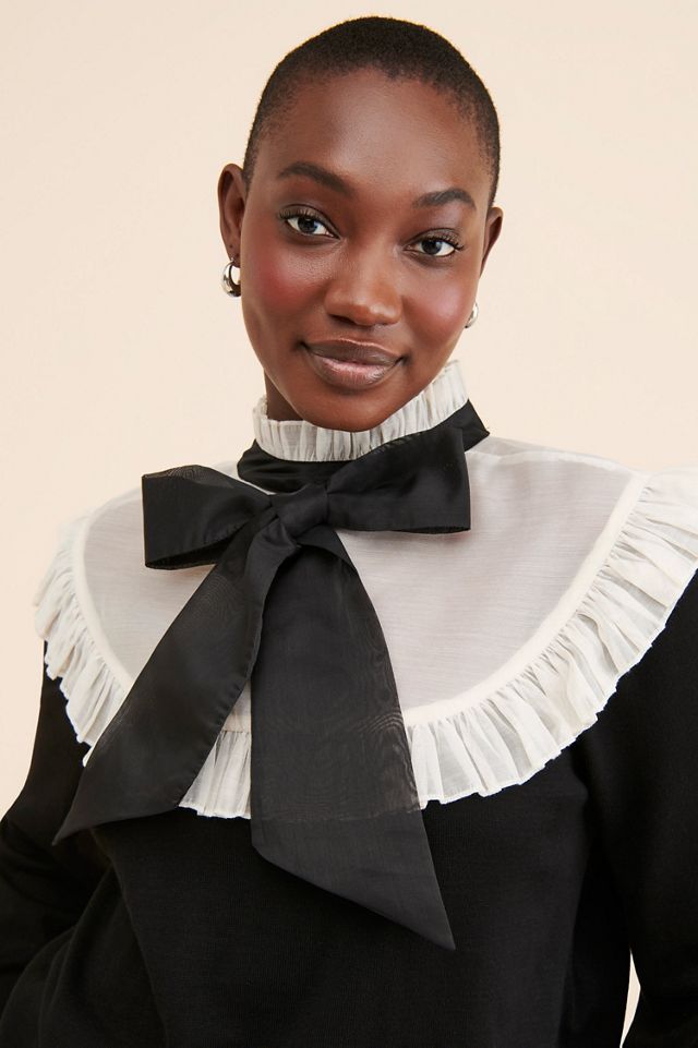Eloquii Sheer Yoke Sweater #2